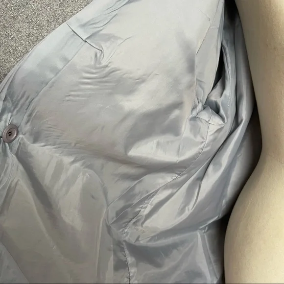 VINTAGE | Long woollen coat with shoulder and sleeve details | Size 14 - Picture 15 of 16